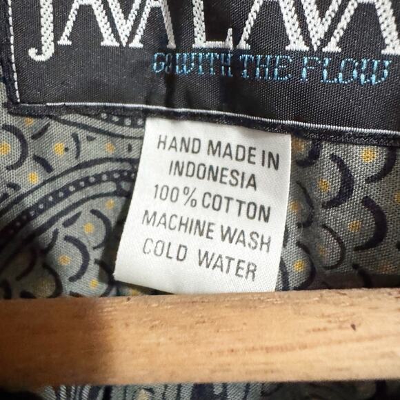 Java Lava "Go with the Flow" All Over Kokopelli Print Men's Shirt Men Large - Picture 6 of 6